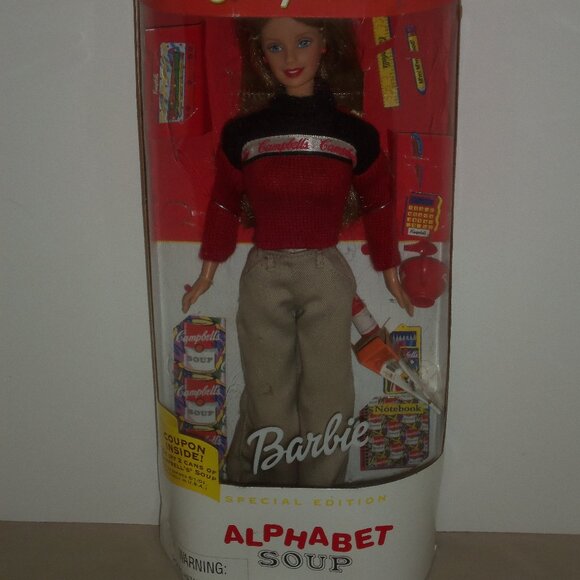 Campbell's Alphabet Souup Barbie Doll 1999 - Picture 1 of 12
